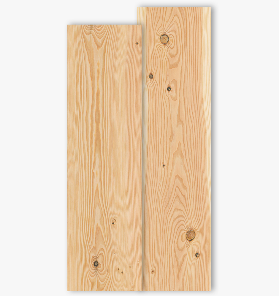 Douglas boards with grade type Select and Natur with 250mm width