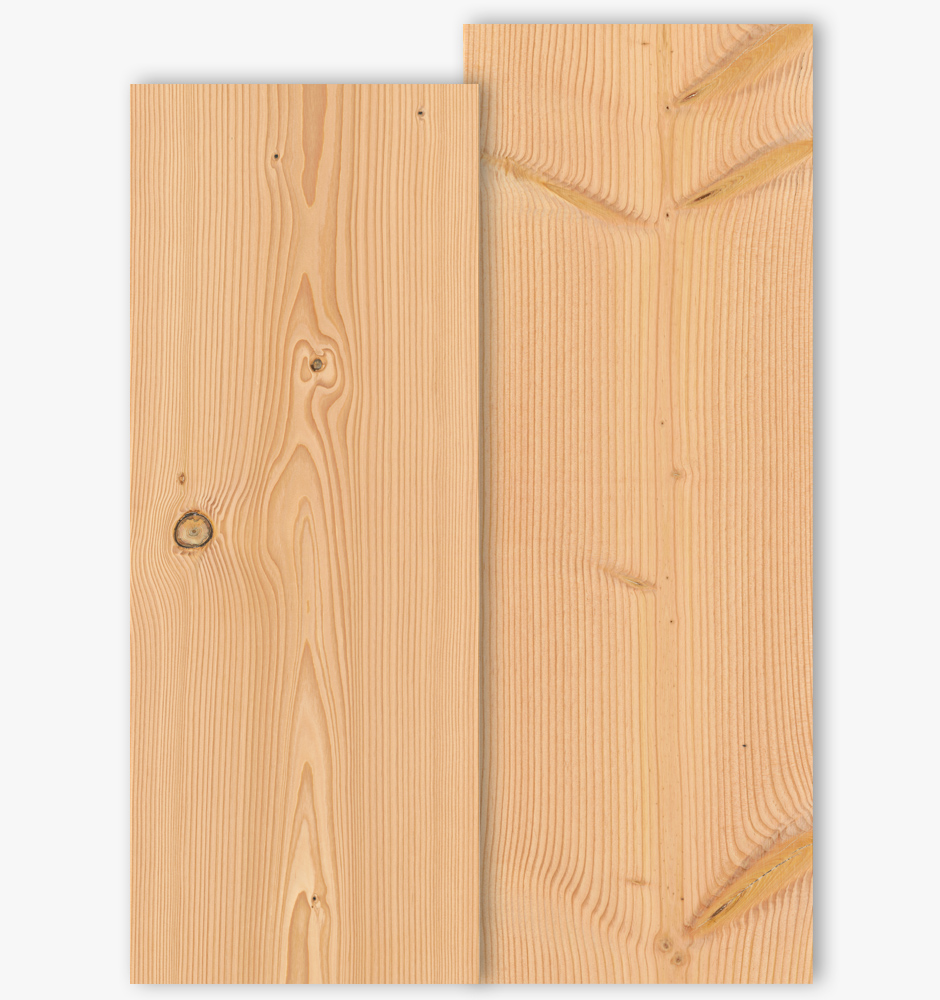 Douglas floor boards with grade type Select and Natur with 350mm width
